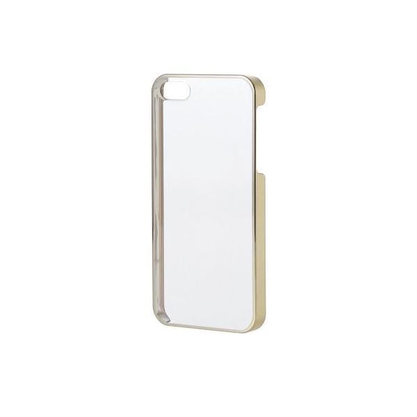 (まとめ)エレコム iPhone SE/5s/5用シェルカバー/サイドメッキ PM-A16SPVMGD【×2セット】f00