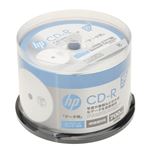 (まとめ)hp CD-R インクジェットプリンター対応ホワイトワイドレーベル(内径23mm) sp(CB) 50枚 CDR80CHPW50PA【×5セット】