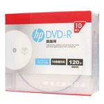 (まとめ)hp DVD-R インクジェットプリンター対応ホワイトワイドレーベル(内径23mm) スリム(Slim) 10枚 DR120CHPW10A【×5セット】