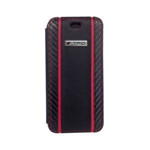 エアージェイ Carbon Leather Book Type Case for iPhone6/6S TRD-P47B7 - 拡大画像