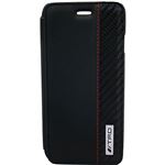 エアージェイ Carbon Leather Book Type Case for iPhone6/6S TRD-P47B8