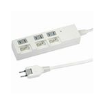 (まとめ)YAZAWA 個別スイッチ付節電タップ Y02BKS335WH【×3セット】