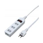 (まとめ)YAZAWA ノイズフィルター集中スイッチ付タップ Y02BKNS415WH【×3セット】