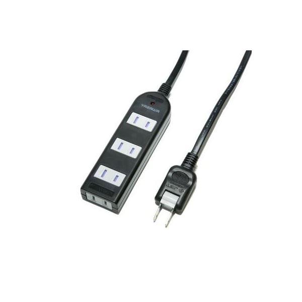 (まとめ)YAZAWA ノイズフィルター付AV機器タップ Y02KNS403BK【×3セット】f00