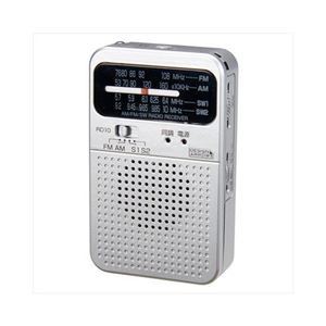 (まとめ)YAZAWA 短波・AM・FMポケットラジオ RD10SV【×3セット】 商品画像
