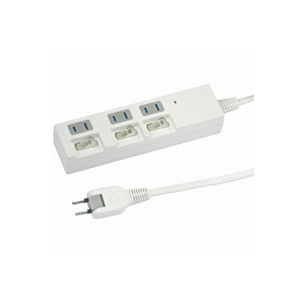 (まとめ)YAZAWA 個別スイッチ付節電タップ Y02BKS332WH【×3セット】f00