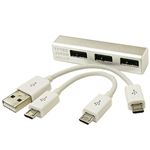 (まとめ)変換名人 USB2.0 3ポートHUB USB2-HUB3【×5セット】