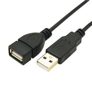 (まとめ)変換名人 極細USBケーブルAオス-Aメス 1.8m USB2A-AB/CA180【×10セット】 商品画像