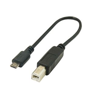 (まとめ)変換名人 USBケーブル20cm B(オス) to microo(オス) USBBA-MCA20【×10セット】 - 拡大画像