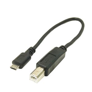 (まとめ)変換名人 USBケーブル20cm microHOST to Bオス USBMCH-BA20【×10セット】 - 拡大画像