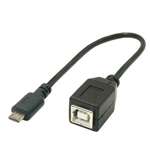(まとめ)変換名人 USBケーブル20cm microHOST to Bメス USBMCH-BB20【×10セット】 - 拡大画像