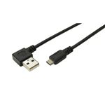 (まとめ)変換名人 USB A(左L)→micro100cmケーブル USBALL-MC/CA100【×10セット】