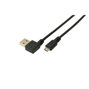 (まとめ)変換名人 USB A(右L)→micro100cmケーブル USBARL-MC/CA100【×10セット】 - 拡大画像