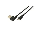 (まとめ)変換名人 USB A(右L)→micro100cmケーブル USBARL-MC/CA100【×10セット】
