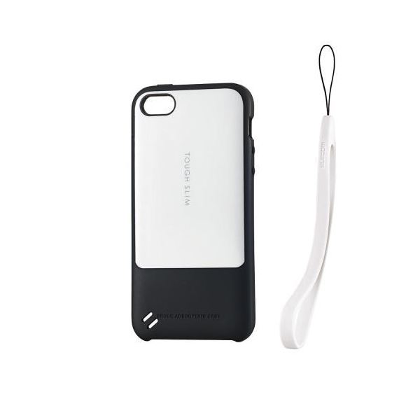 (まとめ)エレコム iPhone5/5s用TOUGH SLIMケース PM-A16STSWH【×2セット】f00