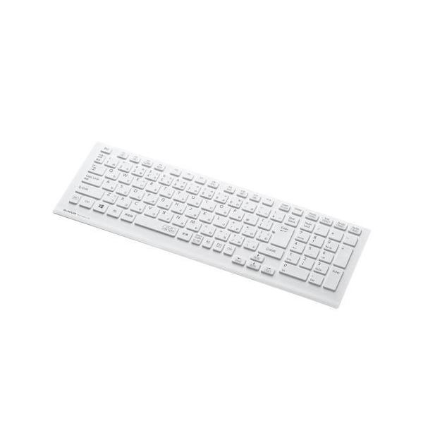 (まとめ)エレコム シリコンキーボードカバー PKC-98LL16WH【×3セット】f00