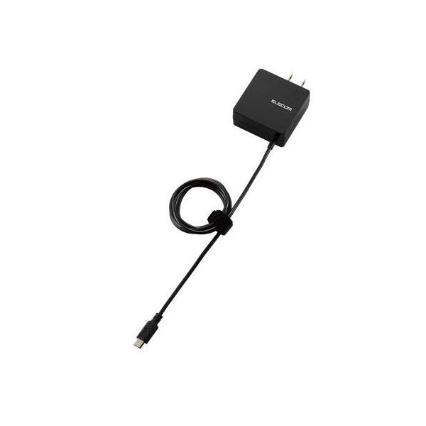 (まとめ)エレコム スマートフォン・タブレット用充電器(ケーブル一体タイプ) MPA-ACMBC104BK【×3セット】f00