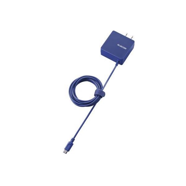 (まとめ)エレコム スマートフォン・タブレット用充電器(ケーブル一体タイプ) MPA-ACMBC154BU【×3セット】f00