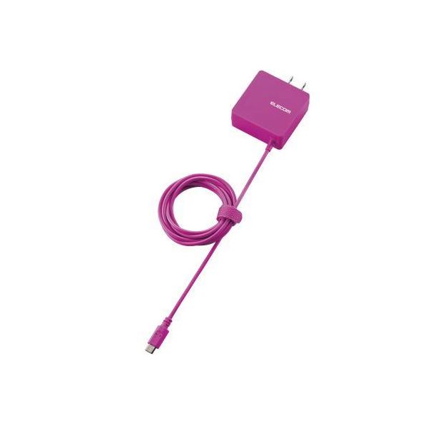 (まとめ)エレコム スマートフォン・タブレット用充電器(ケーブル一体タイプ) MPA-ACMBC154PN【×3セット】f00