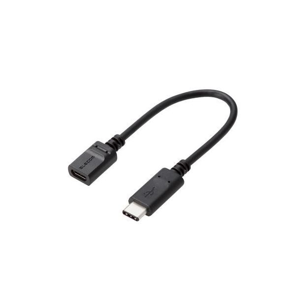 (まとめ)エレコム USB2.0ケーブル(Type-C-micro-B) MPA-MBFCM01NBK【×2セット】f00
