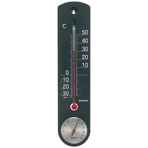 (まとめ)EMPEX 温度・湿度計 くらしのメモリー温・湿度計 壁掛用 TG-6712 ブラック【×5セット】
