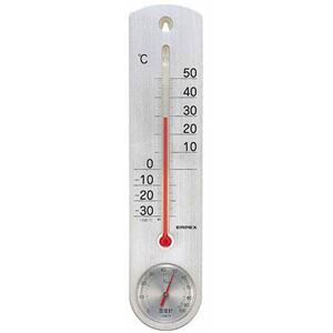 (まとめ)EMPEX 温度・湿度計 くらしのメモリー温・湿度計 壁掛用 TG-6717 シルバー【×5セット】 - 拡大画像
