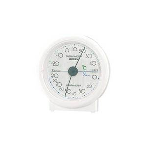 (まとめ)EMPEX 温度・湿度計 セレステ 温度・湿度計 卓上用 TM-5501 ホワイト【×5セット】 - 拡大画像