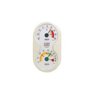 (まとめ)EMPEX 生活管理 温度・湿度計 置き掛け兼用 TM-2412 オフホワイト【×5セット】 - 拡大画像