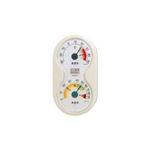(まとめ)EMPEX 生活管理 温度・湿度計 置き掛け兼用 TM-2412 オフホワイト【×5セット】