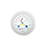 (まとめ)EMPEX 生活管理 温度・湿度計 壁掛用 TM-2461 クリアホワイト【×3セット】