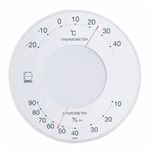 (まとめ)EMPEX 温度・湿度計 セレナ 温度・湿度計 壁掛用 LV-4303 ホワイト【×5セット】