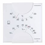 (まとめ)EMPEX 温度・湿度計 エルム 温度・湿度計 壁掛用 LV-4901 ホワイト【×5セット】