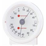 (まとめ)EMPEX 温度・湿度計 リビ温・湿度計 置用 LV-4601 ホワイト【×5セット】