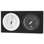 (まとめ)EMPEX 温度・湿度計 MONO 温度・湿度計 MN-4830 ブラック×ホワイト【×2セット】
