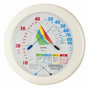 (まとめ)EMPEX 温度計 環境管理 温・湿度計「熱中症注意」 掛用 TM-2482【×2セット】 - 拡大画像