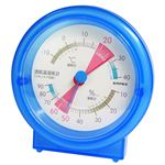 (まとめ)EMPEX シュクレ透肌 温度・湿度計 TM-4726 クリアブルー【×5セット】