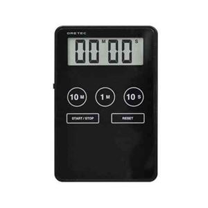 (まとめ)DRETEC キッチンタイマー 振動で時間を知らせるバイブタイマー 携帯に便利なカード型 T-501BK【×5セット】 - 拡大画像