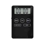 (まとめ)DRETEC キッチンタイマー 振動で時間を知らせるバイブタイマー 携帯に便利なカード型 T-501BK【×5セット】