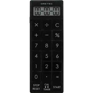 (まとめ)DRETEC 電卓付長時間タイマー 99時間までセットできる CL-116BK【×5セット】 - 拡大画像