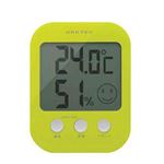 (まとめ)DRETEC デジタル温湿度計 オプシス 5段階の表情で室内の快適度を表示 O-230GN【×3セット】