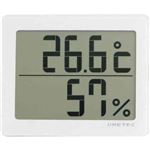 (まとめ)DRETEC デジタル温湿度計 アクリア コンパクトボディに大画面 O-226WT【×3セット】