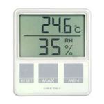 (まとめ)DRETEC 空調のチェックに便利な温湿度計 デジタル温湿度計 O-214WT【×3セット】