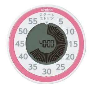 (まとめ)DRETEC デジタル ダイヤルタイマー ダイヤルを回すだけの時間セット ピンク T-527PK【×5セット】 商品画像