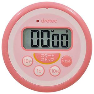 (まとめ)DRETEC 防水タイマー 洗えるタイマー ピンク T-533PK【×5セット】 商品写真