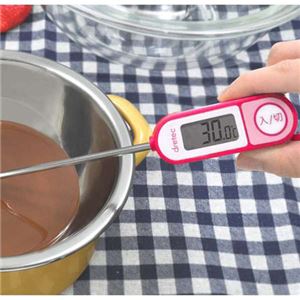 (まとめ)DRETEC クッキング温度計 グリエ 料理をサポートする 防滴タイプ クッキング温度計 O-264PK ピンク【×5セット】