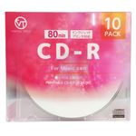 (まとめ)VERTEX CD-R(Audio) 80分 10P インクジェットプリンタ対応(ホワイト) 10CDRA.80VXCA【×5セット】