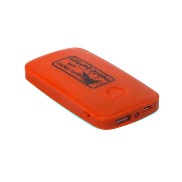 (まとめ)サンコー 蚊よけ付きモバイルバッテリー オレンジ USBTMQ5R【×2セット】f00