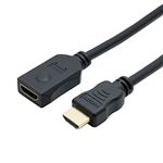 (まとめ)ミヨシ HDMI延長ケーブル 1.5m 黒 HDC-EX15/BK【×3セット】
