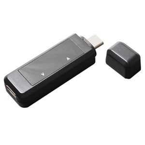 (まとめ)ミヨシ USB Type-C専用 USB電流チェッカー ブラック STE-02/BK【×2セット】 - 拡大画像