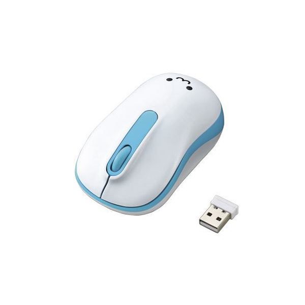 (まとめ)エレコム 無線Mサイズマウス(3ボタン) M-DY11DRBU【×3セット】f00